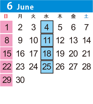 カレンダー6月