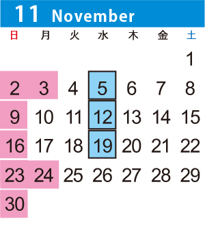 カレンダー11月