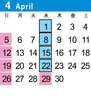 カレンダー4月