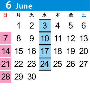 カレンダー6月